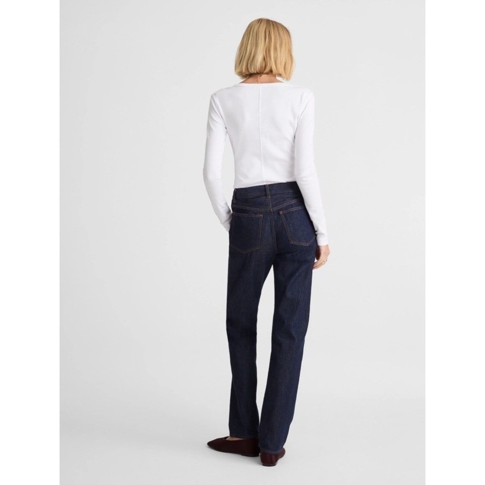 Madewell NWT The Longline Straight Jean Rinse Wash Rigid Size W 28 - Picture 4 of 15